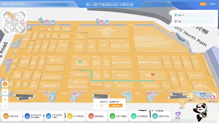 展会找展商难?2D/3D全景地图+智能搜索+跨楼层导航